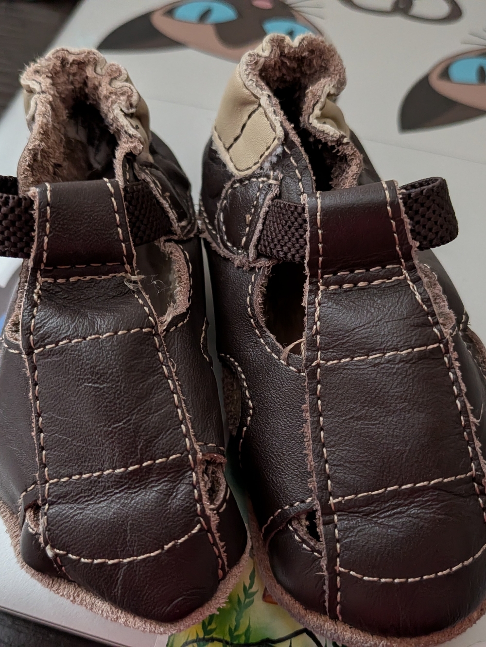 Kids Brown Soft Leather Baby Shoes